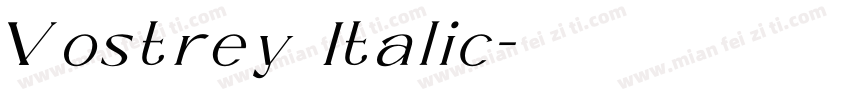 Vostrey Italic字体转换